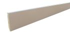 Plinthe bord arrondi revêtu papier 3 mm MDF blanc - Long. 2400 mm x larg. 80 mm x ep. 14 mm