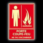SIGNALETIQUE PORTE COUPE FEU PHOTOLUM 210 MM X 150MM