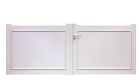 Portail PVC avec encadrement PVC, lames verticales pleines - ANAPEOU