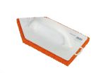FROTTOIR PLASTIQUE MONOBLOC POINTU SPONGIEUX ORANGE 14X27