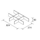 Séparateurs pour tiroir inférieur FUSSION LINE 35/S40 700 CARBON-TX 624 x 80 x 274 mm