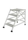 Marchepied aluminium simple PODIUM 4 marches - haut. 2,98m - Podium