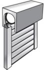 Volet roulant integre en coffre tunnel lame PVC P55 - Volet roulant integre en coffre tunnel
