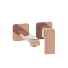 LAVABO MURAL LARGE QUADRI S 2 TROUS BEC 22.5 CM OR ROSE EX QS269