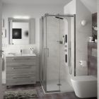 Meuble FUSSION CHROME 800 3 tiroirs  PIN BAHÍA 797 x 868 x 450 mm