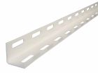 Profilé cornière égale perforée 27x27x1,5/1000 acier plastifié blanc