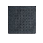 pomme de douche sandwich inox plafond carree 44 cm chromé noir brossé