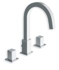 lavabo quadri 3 trous chrome