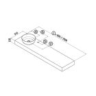Plan de toilette COMPAKT 51 de 801 à 1000 mm. avec une vasque à poser CHÈNE HAVA