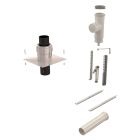 Kit mural B22-B23 Chemilux Condensation D125mm pour conduit rigide, inox.