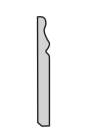 Plinthe Style M.D.F. Revêtu Papier Blanc - Long. 2400 mm x larg. 120 mm x ep. 18 mm