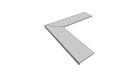Carrelage en Grés cérame - Chateau Sable Accessori per piscina e giardino Margelle bord en L descendant colle angle ext. complet (2 pieces) structure antiderapant