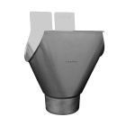 Naissance agrafable Dr 250B18/Ø80 mm - zinc - prePATINA ardoise