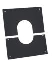 PLAQUE COUPE FEU DE PROPRETE DOUBLE PAROI Ø125 NOIR