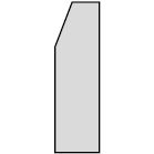 Sabot de plinthe peint MDF blanc - Long. 2000 mm x larg. 53 mm x ep. 16 mm