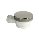BONDE DE DOUCHE HAUTEUR 64 MM COUVERCLE EXTRA PLAT METAL BROSSE