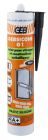 Mastic silicone - GEBSICONE G1 noir - cartouche de 310ml