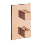 FACADE EXTERNE QUADRI LAITON THERMOSTATIQUE  2 SORTIES OR ROSE BROSS