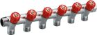 collecteur robinetterie intégrée rouge MF20x27 - 6 départs mâle 15x21