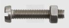 Vis à métaux tête cylindrique fendue 6 x 60 mm - Blister de 3