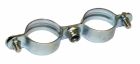 Collier de fixation double - Acier nickelé - Pour tube Ø14 mm - Boite de 100 pièces