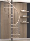 ALPHA ESCALIER SPIRALE HÊTRE LAMELLE VERNIS NATUREL Ø 120CM 12 MARCHES