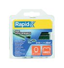 Agrafes grillage VR22 Plastifiées Vert - Blister 215