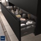 Meuble de salle de bain MONTERREY 900 2 tiroirs métalliques à fermeture amortie BLACK VELVET 897 x 540 x 450 mm