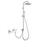 colonne de douche soft sans robinetterie douchette 3 jets carre