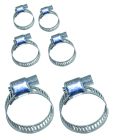 Kit 6 colliers acier larg.8 tuyau D25-30-35