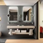 Plan de toilette COMPAKT 46 de 1400-1600 mm2grandes vasques intégrées BALI