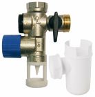 Kit NF comprenant 1 Groupe de Sécurité 20/27 (3/4'') laiton pour eau neutre avec garde d'air droite et 1 Entonnoir Siphon. - Organes obligatoires pour le raccordement d'un chauffe-eau