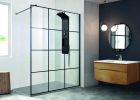 Paroi de douche fixe - CLUB120 verre transparent sérigraphié noir - larg. 1,2m x haut. 2m x ep. 8mm