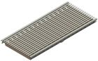 Grille à barreaux longitudinaux acier inoxydable, fente 6 mm (profil triangle) LONG 500, LARG 200