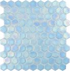 Mosaïque en verre recyclé - 551 SHELL AIR HEX 35X35MM