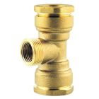 Té à dérivation filetée laiton Ø20x1/2' - TE MALE LAITON D20x1/2'