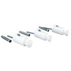 BFIXSSBLC - Jeu de 3 consoles blanc universel pour sèche serviette