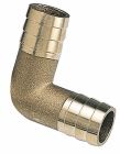 Raccord cannelé Coudé égal - Fiable, rapide et facile à connecter - Pour tuyau d’arrosage Ø12mm - Laiton