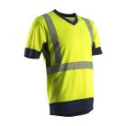 KOMY T-shirt hi-viz jaune/marine poly-coton , XXXL classe 2