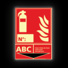 SIGNALETIQUE EXTINCTEUR ABC PHOTOLUM 210 MM X 150MM
