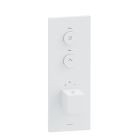 FACADE THERMO UP VERTICALE THERMOSTATIQUE 2 SORTIES QUADRI WHITEMAT