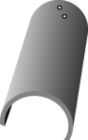 FAITIERE DEMI RONDE 40x16 CM NOIRE - FIBRE CIMENT ETERNIT
