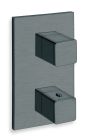 facade externe quadri laiton therm.  2 sorties chrome noir brosse