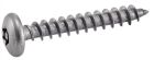 VIS A BOIS TETE CYLINDRIQUE LARGE SIX LOBES INVIOLABLE AVEC TETON CENTRAL POUR PENTURES  6X30