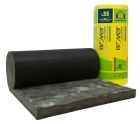 Rouleau de laine de verre - ISOFAÇADE Noir 35P - long. 10,5m x larg. 0,6m x ep. 75mm - R = 2,10