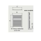 Sèche-serviette - REQUENA 80 blanc 800 x 500 mm