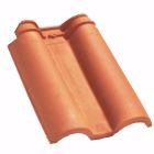 Tuile double bourrelet terre cuite Romane Sans Rouge vieilli - long. 42 cm