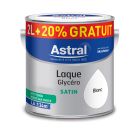Laque glycéro satin Blanc - pot de 2L + 20 % gratuit