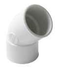 COUDE SIMPLE FEMELLE/FEMELLE 45' DIAMETRE 40 BLANC      - CH44B