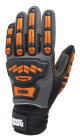 Gants EUROSTRONG MX600, IMPACT mécanique, gris orange T11